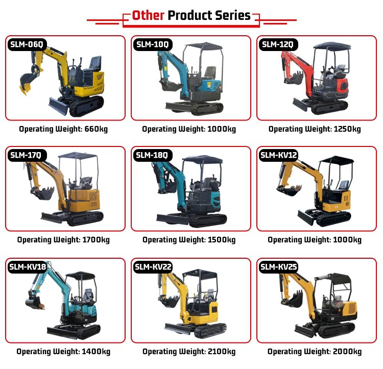 SLM12Q 1.25ton Excavator with Cabin Mini Digger SLM12Q 1.25ton Excavator with Cabin Mini Digger